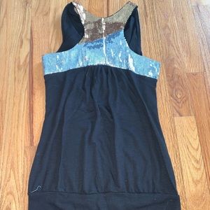 Silver and gold sequin top